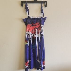 Vintage Y2K Lagaci Mini Dress Size M Purple Red Love Retro